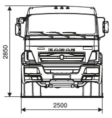 Седельный тягач КАМАЗ 65116-019 габаритный чертеж 1